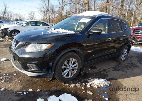 2015 Nissan Rogue Sv z USA, uszkodzony, nr VIN KNMAT2MT7FP582805
